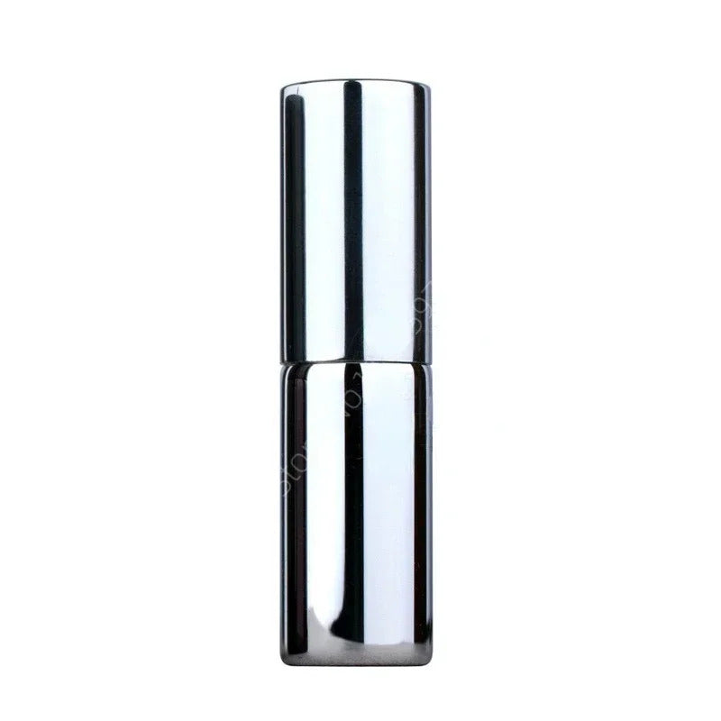 10pcs-100pcs 5ml 10ml UV Coated Spray Bottles Bright Gold Silver Black Perfume Portable Trial Sample Sub Bottled Wholesale