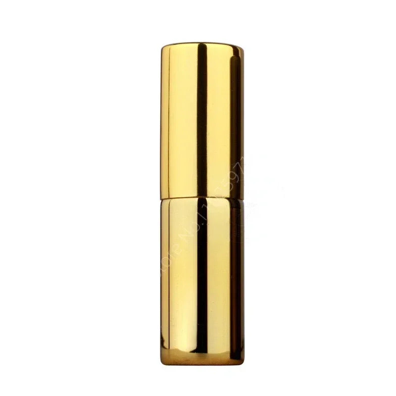 10pcs-100pcs 5ml 10ml UV Coated Spray Bottles Bright Gold Silver Black Perfume Portable Trial Sample Sub Bottled Wholesale