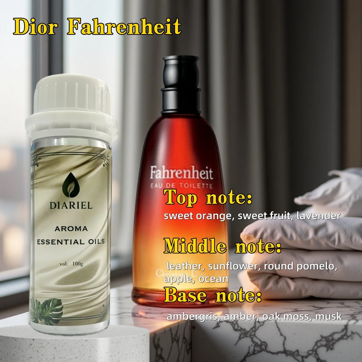 100ML Famous France Perfume Oil Men Women Fragrance Oasis Essential Oil Aromatherapy Aroma Diffuser Oil DLor Ton Foud Oud Wood