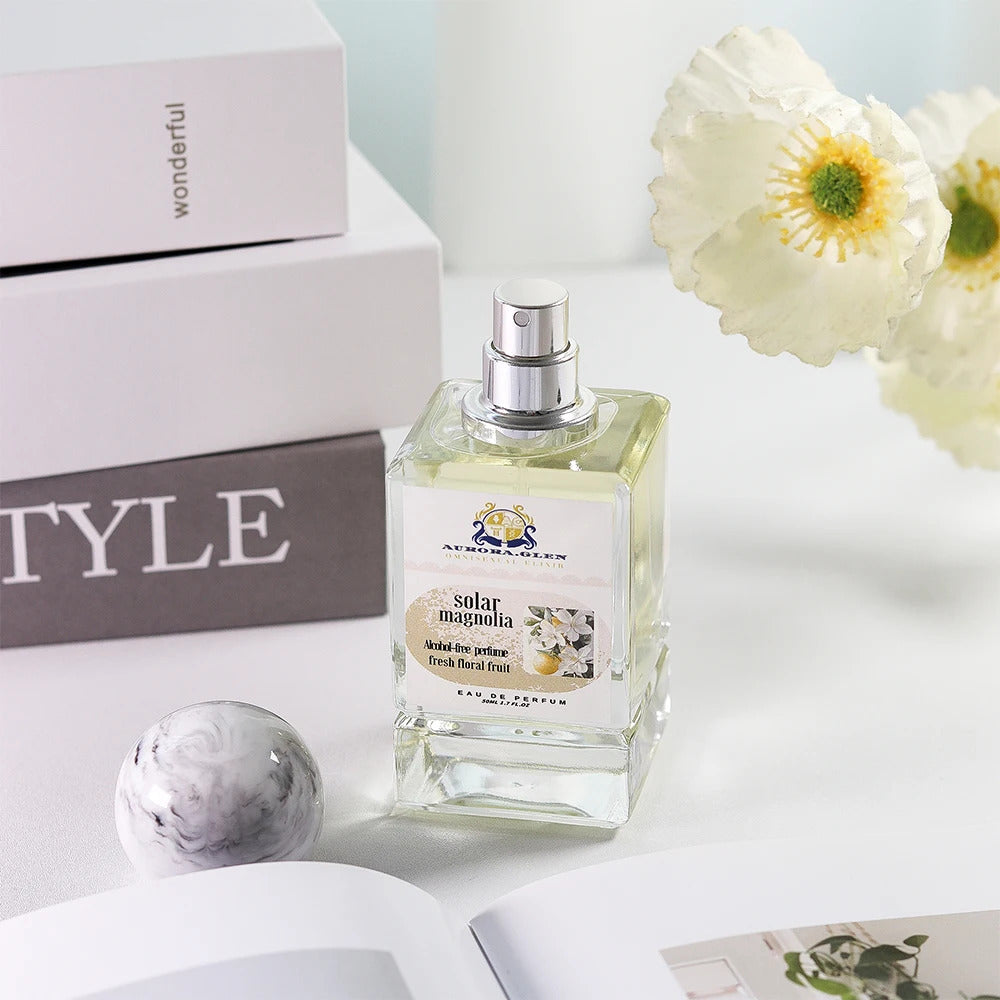 Alcohol-free Solar Magnolia Women's Fresh Floral Fruit Perfume Bergamot Neroli Iris Long Lasting Spring Summer Scent