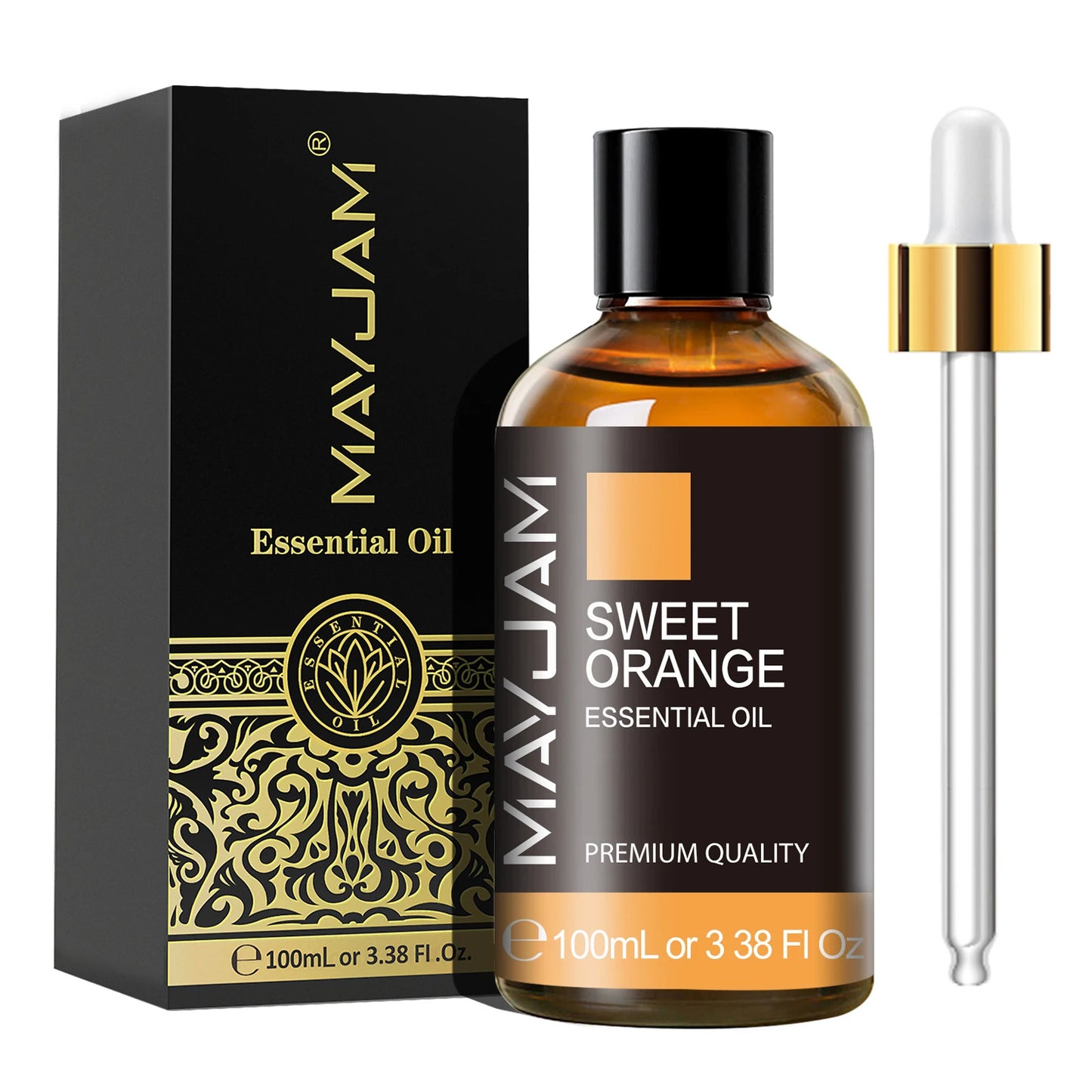 MAYJAM 1PCS 100ML Essential Oil with Dropper Sandalwood Lavender Eucalyptus Vanilla Aroma Oil For Humidifier Scent Candle Burner