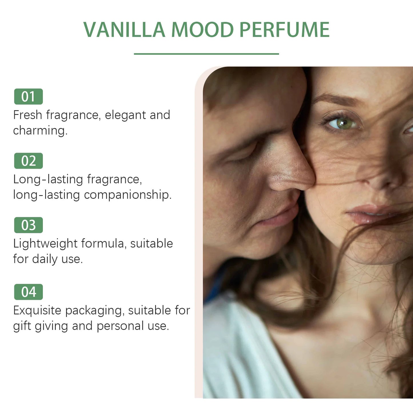 Arabian-style perfume, with a delicate and gentle vanilla fragrance that lingers for a long time, exudes charm and is a portable