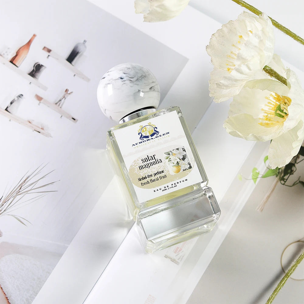 Alcohol-free Solar Magnolia Women's Fresh Floral Fruit Perfume Bergamot Neroli Iris Long Lasting Spring Summer Scent