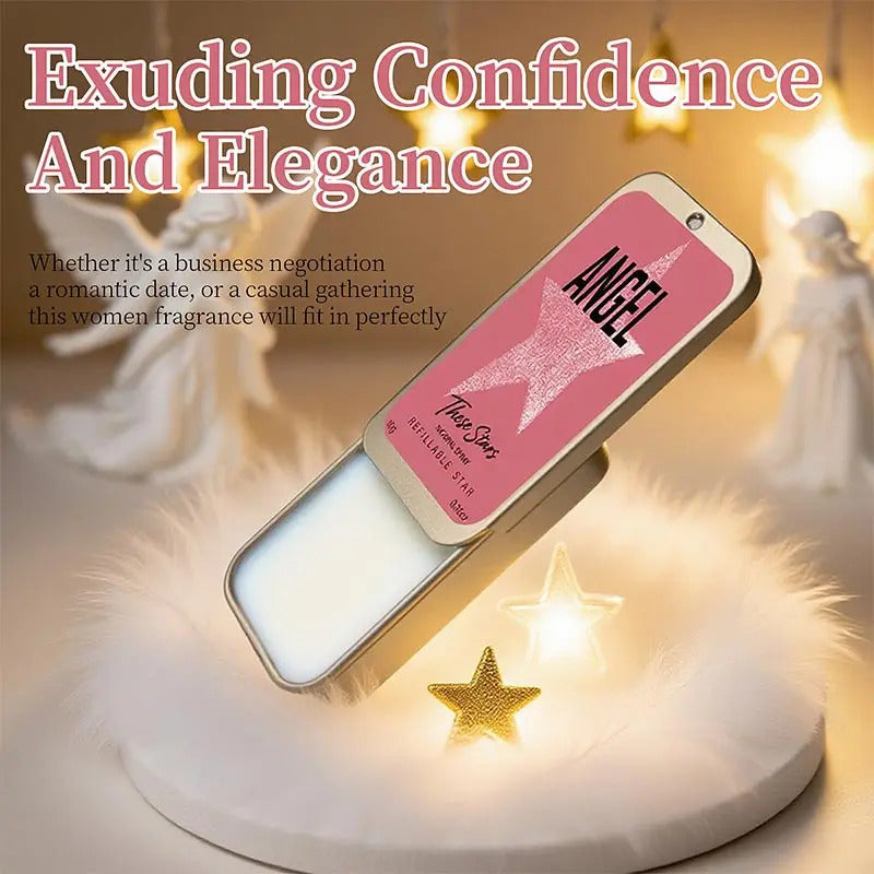 10ml Angel Star Solid Perfume Elegant Rose Jasmine Fragrance Portable Women' Perfume Cream Confident Elegant Star-shaped Perfume