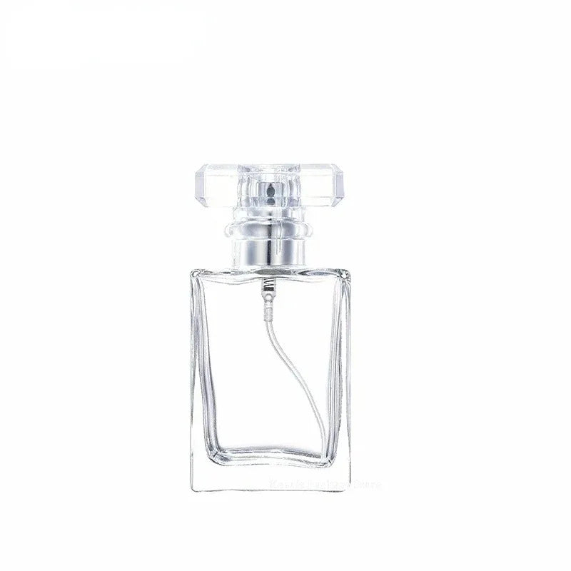 1/3/5pcs 30/50/100ml Perfume Bottle Glass Frosted Square Portable Pressed Fine Spray Aromatherapy Separate Bottle Wholesale
