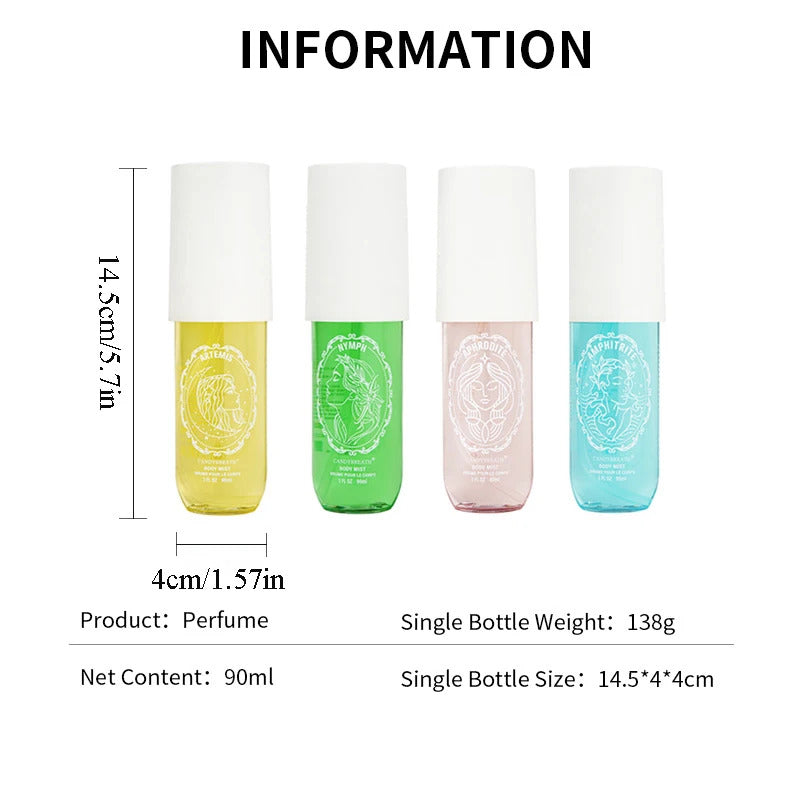 90ml Air Freshener Long-lasting Fragrance Perfume Body Alcohol-free Aromatic Fragrance for Men & Women Dating Party Accessories