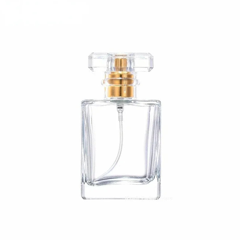 1/3/5pcs 30/50/100ml Perfume Bottle Glass Frosted Square Portable Pressed Fine Spray Aromatherapy Separate Bottle Wholesale