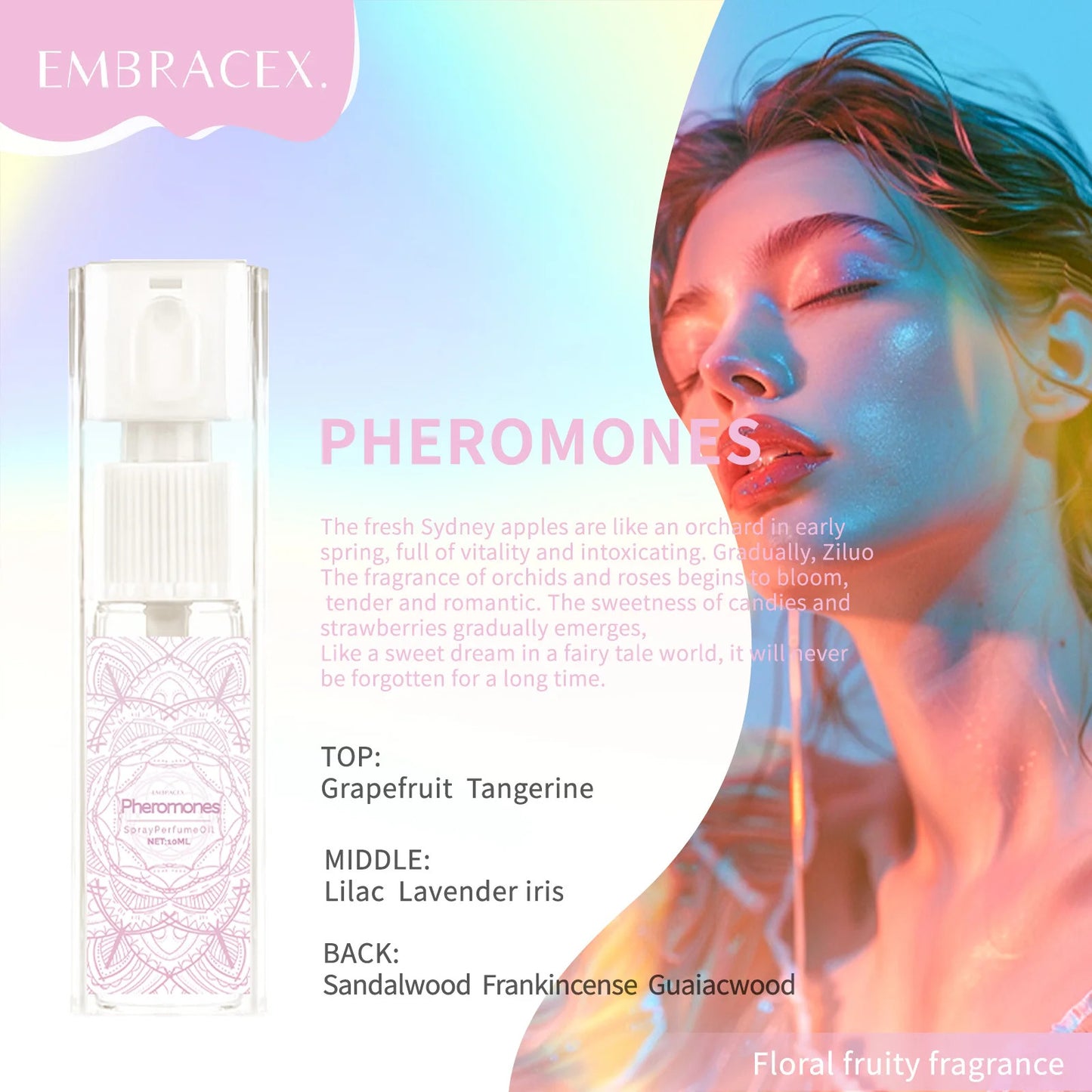 12Types Spray Essential Oils Pheromones Perfumes For Women Gift Body Oil Spray Fragrance Floral Fruity Woody Tea Long Lasting