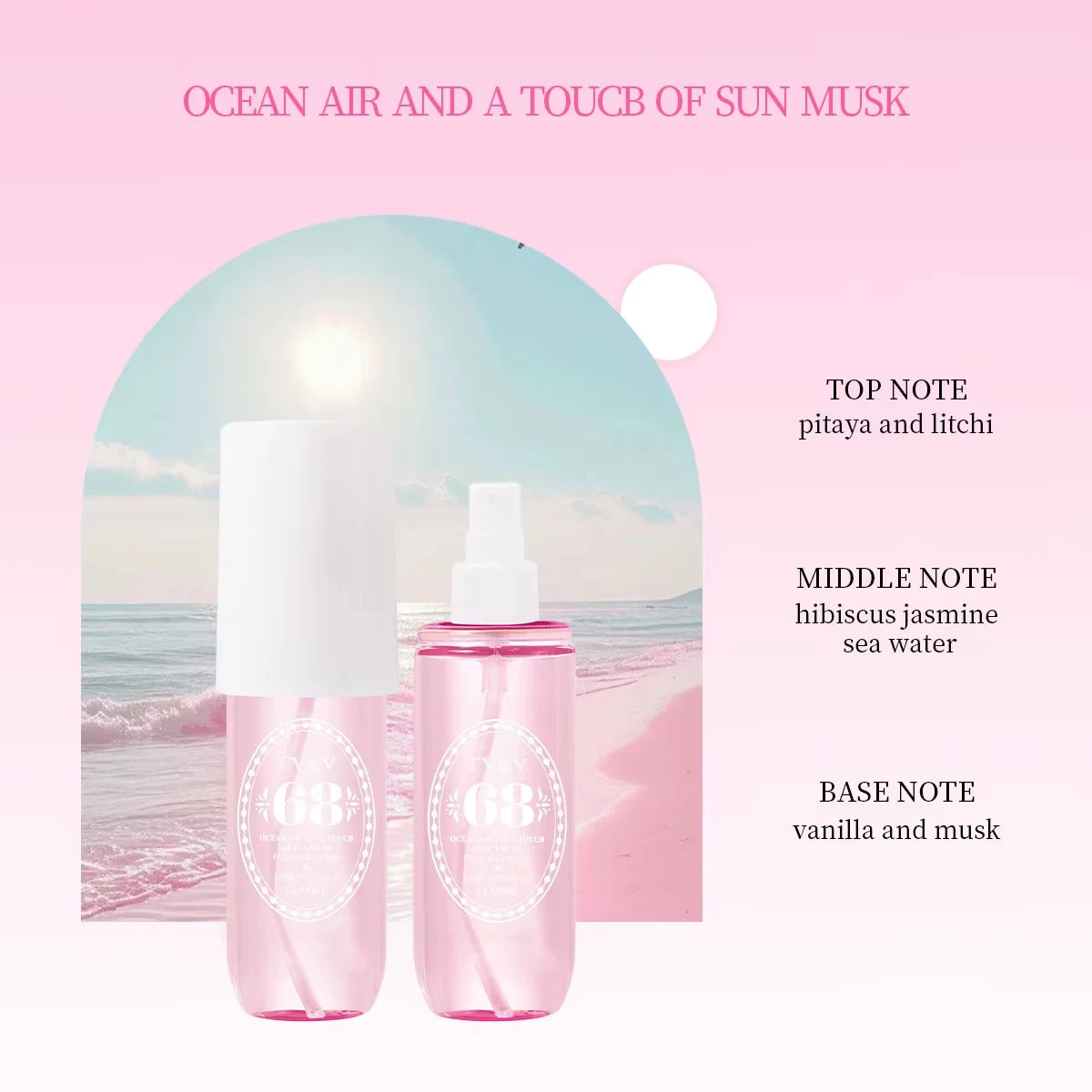 Newest 90ML Air Freshener Spray Long-lasting Fragrance Alcohol-free Odor Removing for Home Office Party Bar Body Perfume Gifts