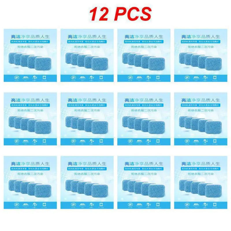 Pack of 1 Washing Machine Cleaner Tablets – 12 Tablet | Deep Cleaning & Deodorizing for Front Load, Top Load & HE Washers